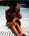 Melanie and Blake at the pool